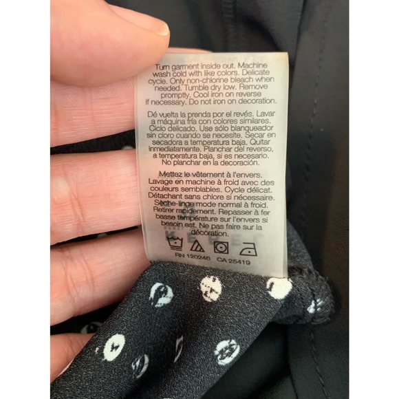 Rebel long sleeves black polka dots belted mini dress size 3X - Picture 7 of 14